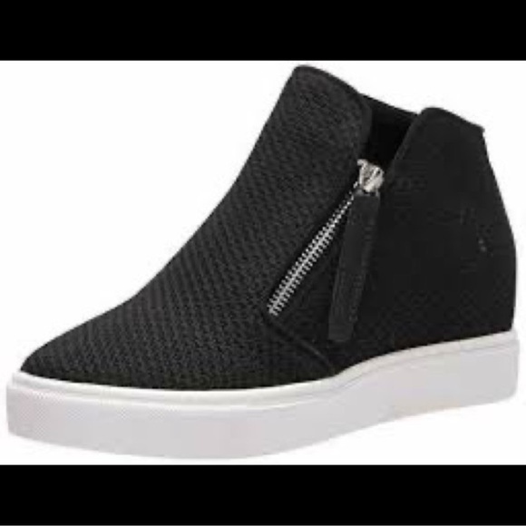 Steve Madden Click Wedge Sneaker -Black - Picture 1 of 8